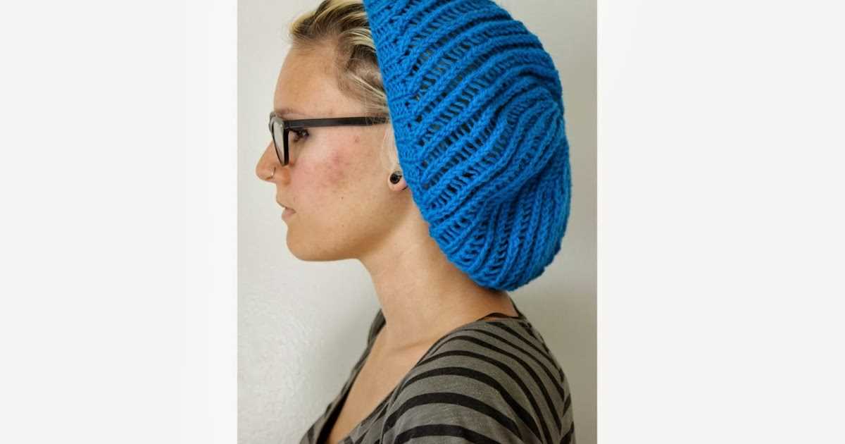 Free knit slouch hat pattern