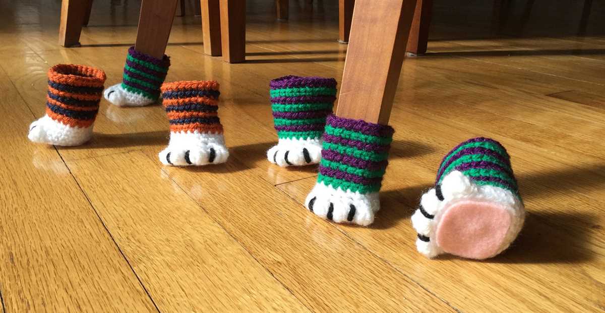 Knitted chair socks pattern