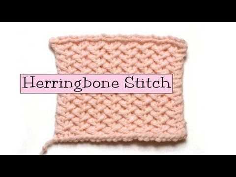Herringbone knitting pattern in the round