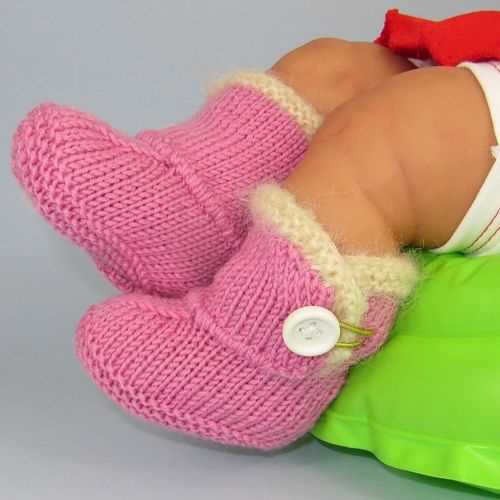 Free knitted baby booties pattern