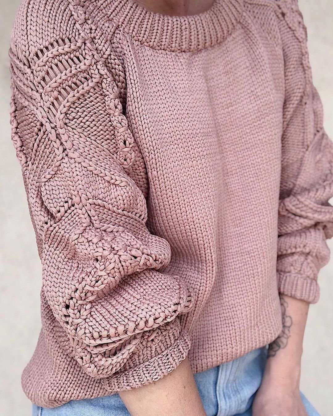 Open knit crochet sweater pattern