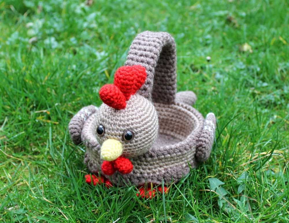 Easter chick basket knitting pattern