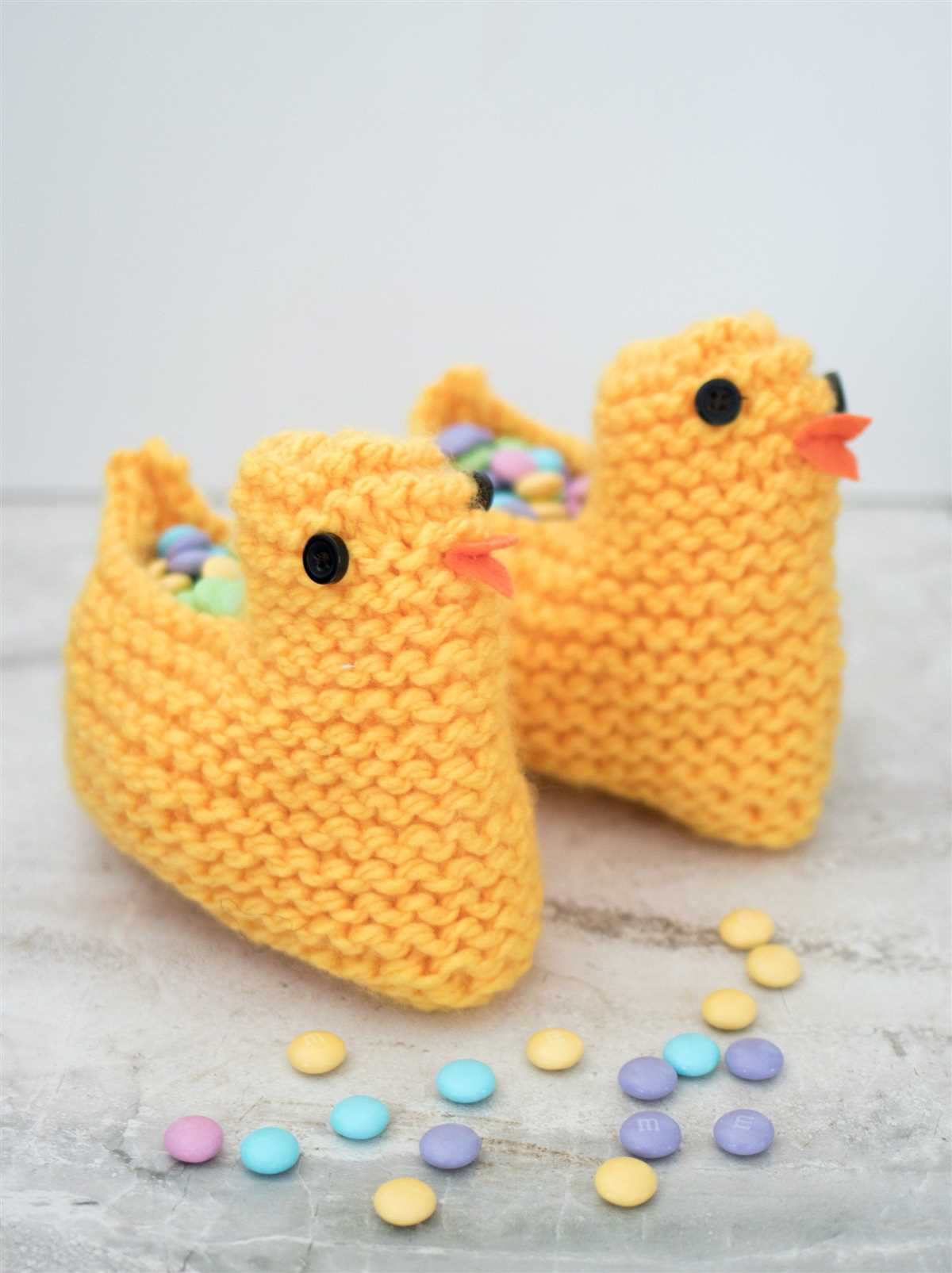 Easter chick basket knitting pattern