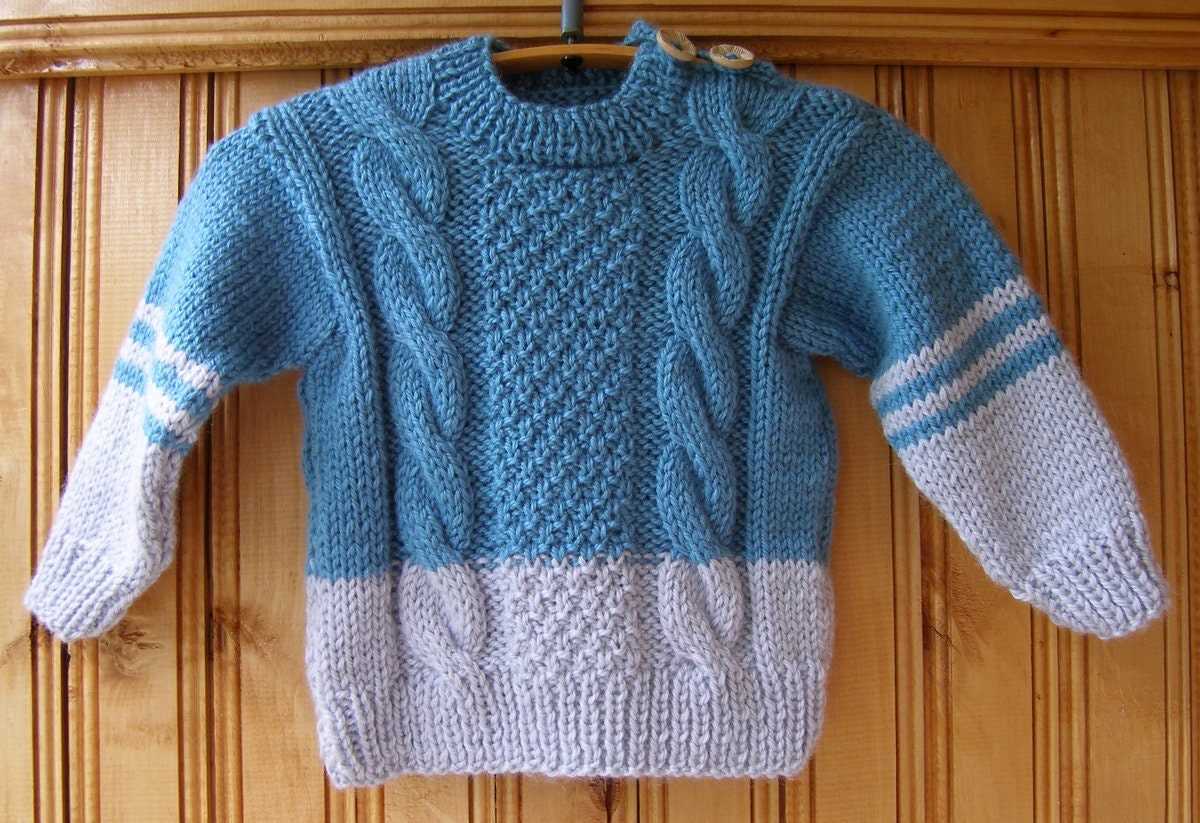 Easy child's sweater knitting pattern