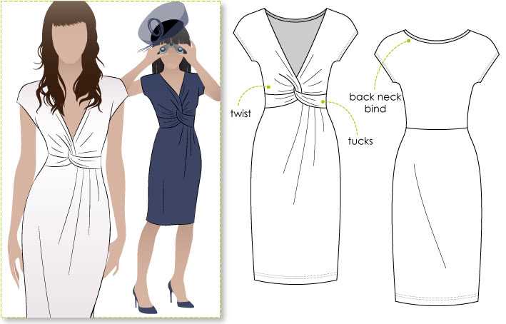 Easy jersey knit dress pattern