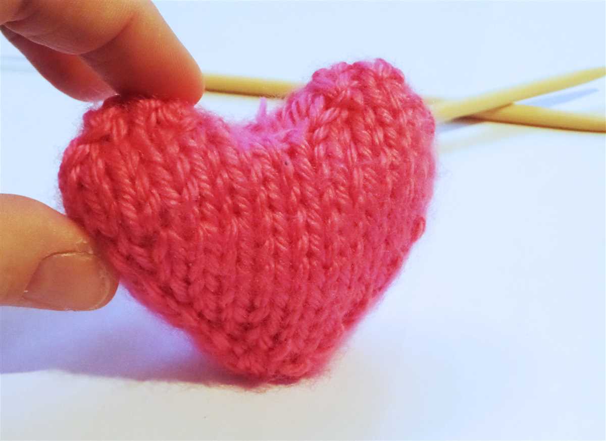 Easy knit heart pattern
