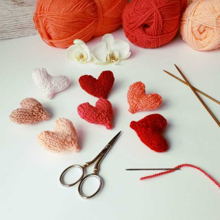 Easy knit heart pattern