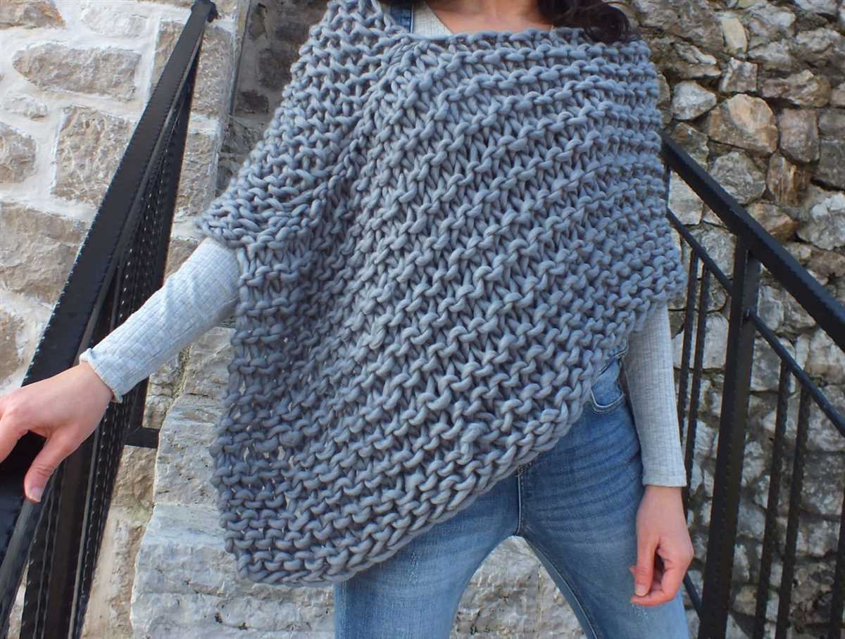 Easy knit poncho pattern