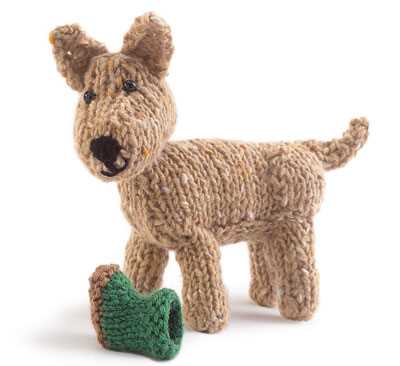 Easy knitted dog toy pattern