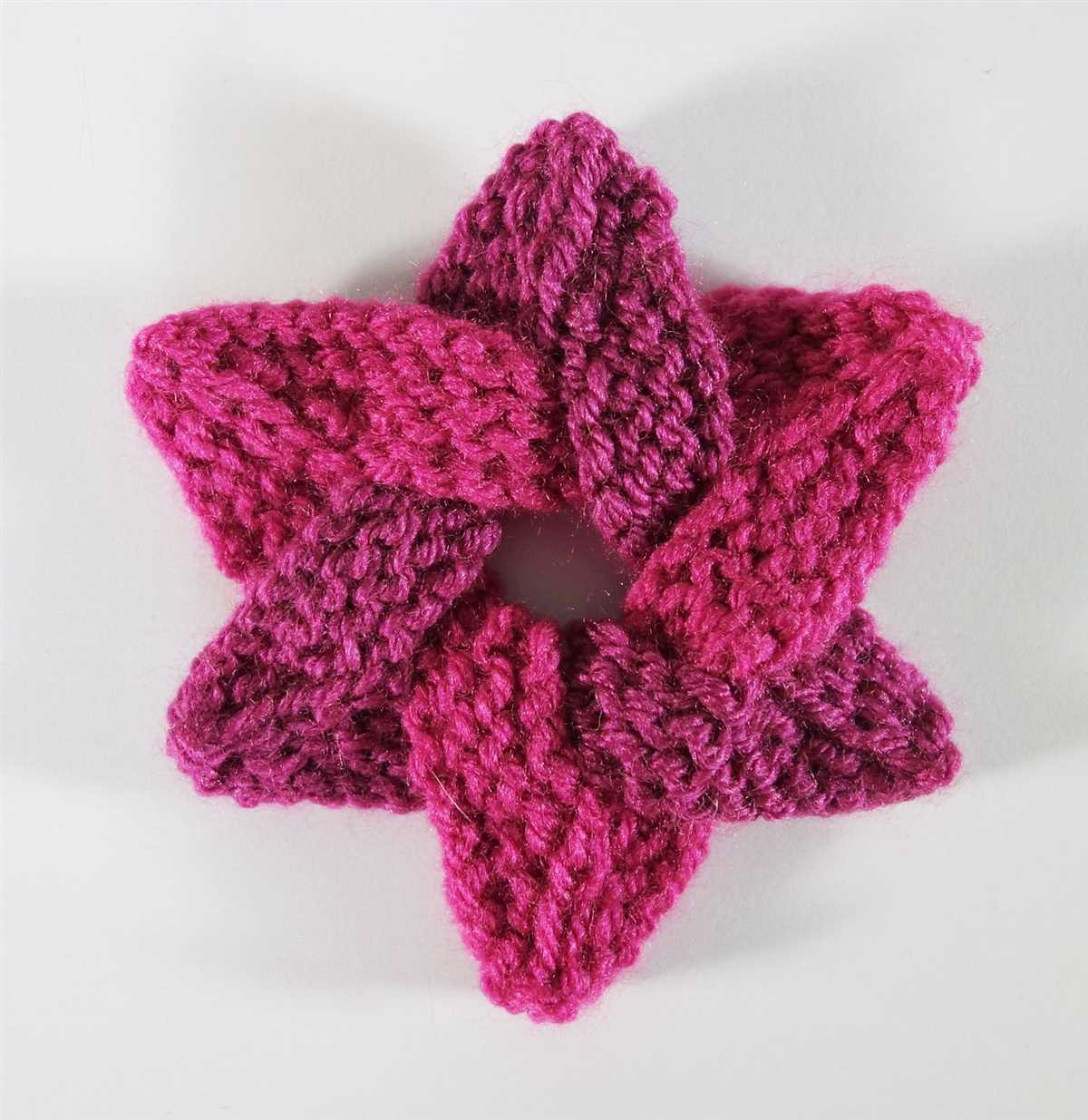 Easy knitted star pattern