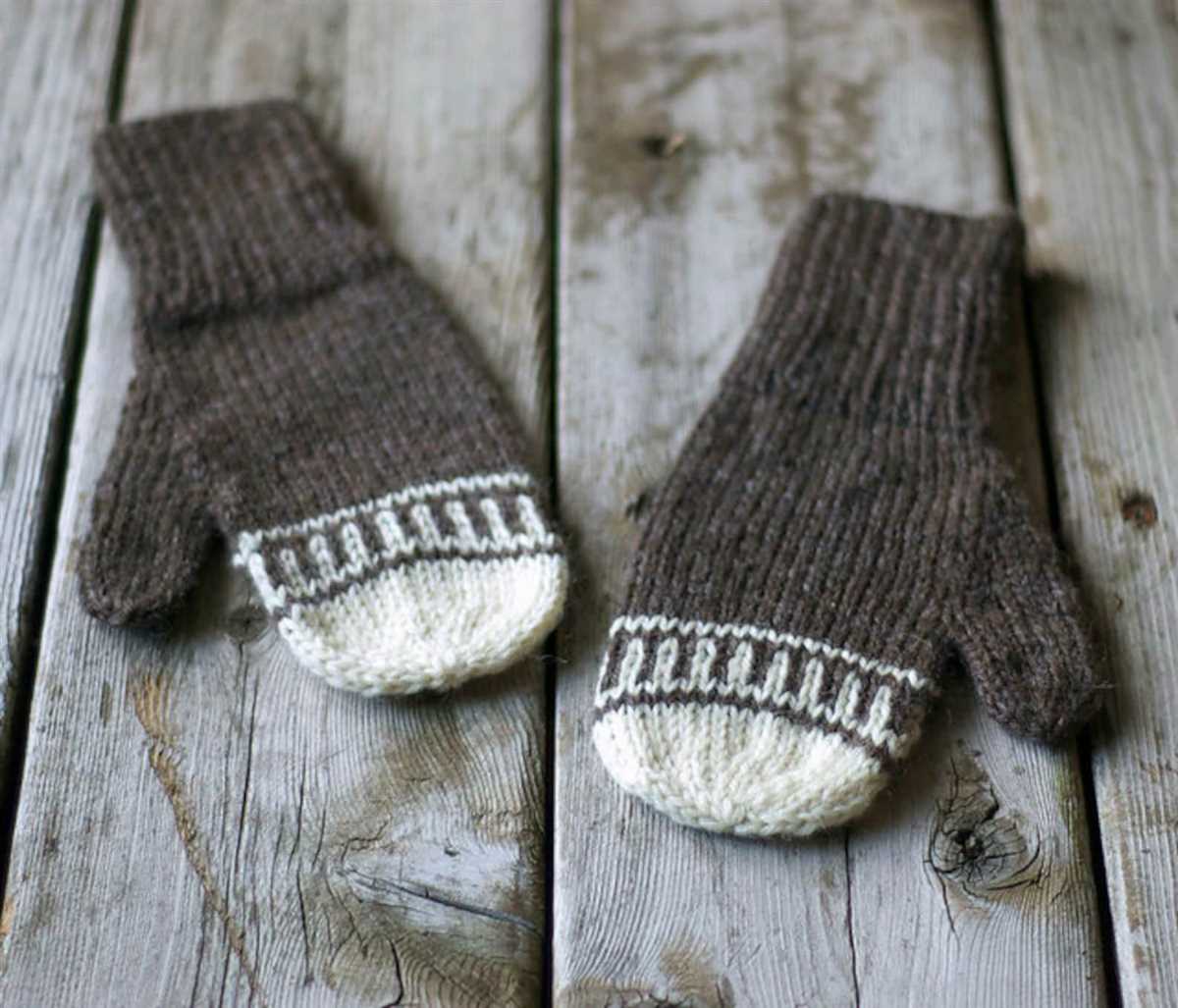 Easy mittens knitting pattern