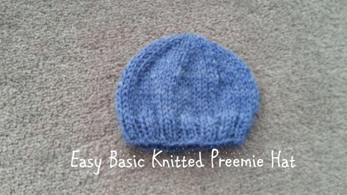 Easy preemie hat knitting pattern