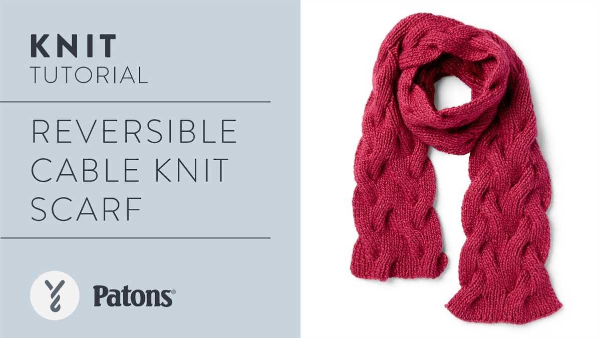 Easy reversible knit scarf pattern