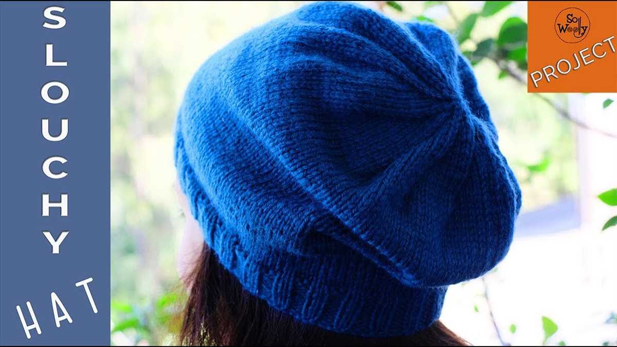 Easy slouchy hat knitting pattern straight needles