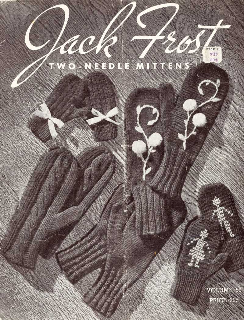 Easy 2 needle mitten knitting pattern
