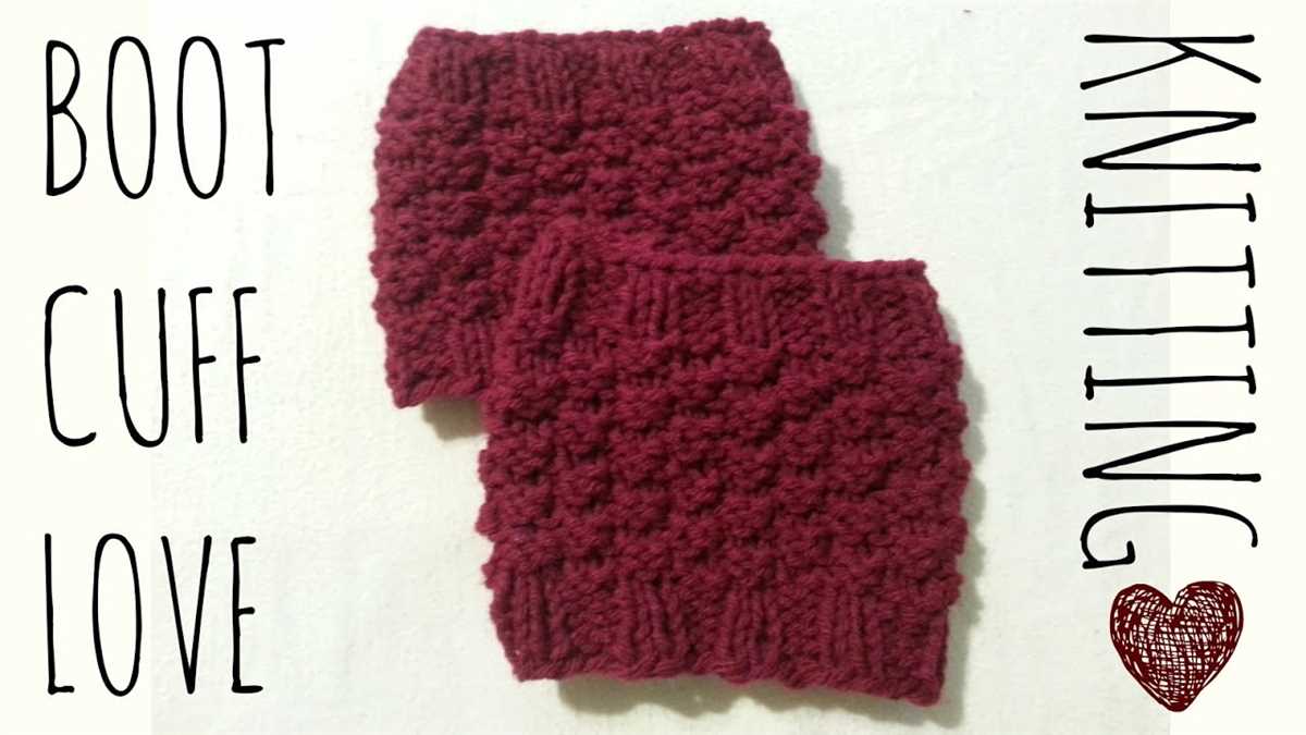 Easy knit boot cuff pattern free