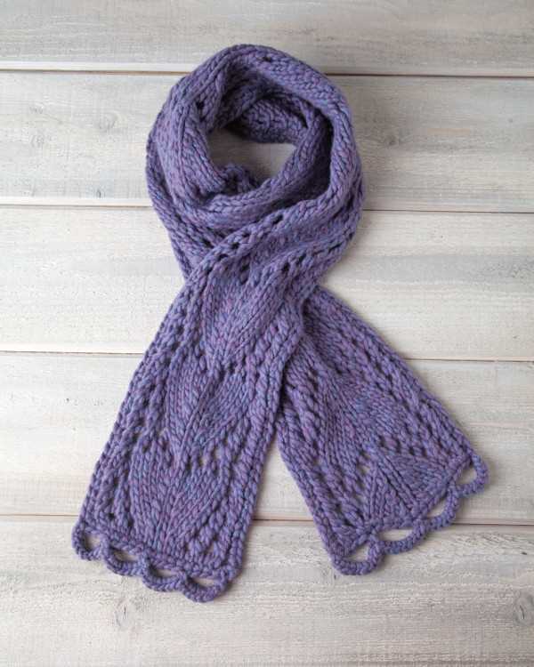 Easy knit lace scarf pattern free