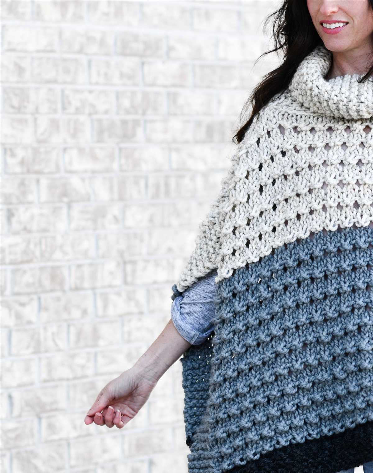 Easy knit poncho pattern