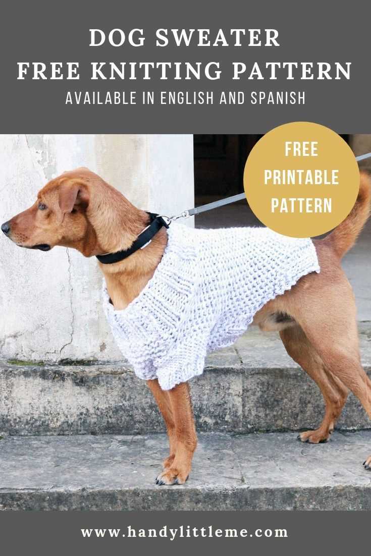 Easy knitting pattern for large dog sweater