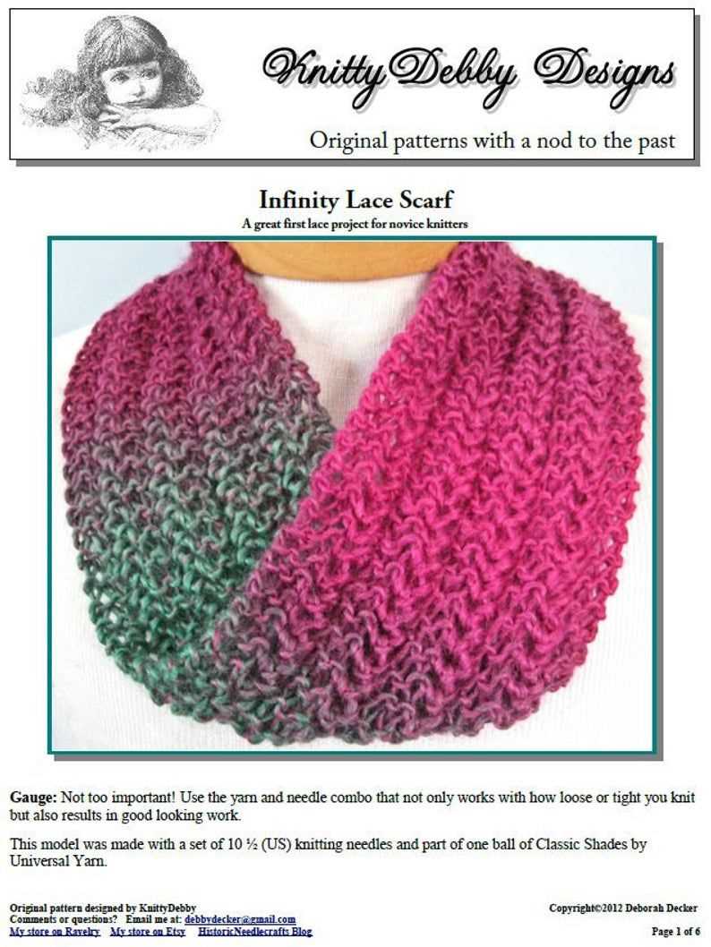 Easy knitting patterns for scarf