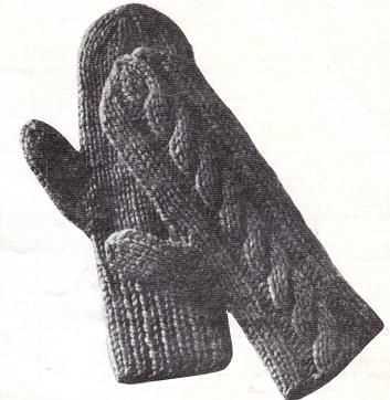 Easy mitten knitting pattern 2 needles
