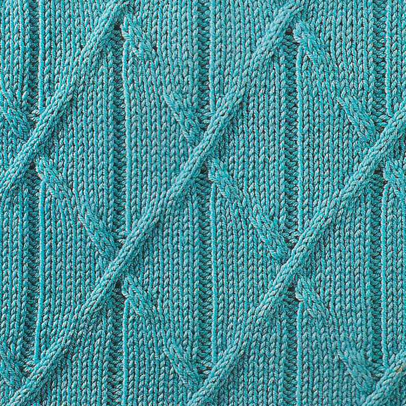 Diamond cable knitting pattern