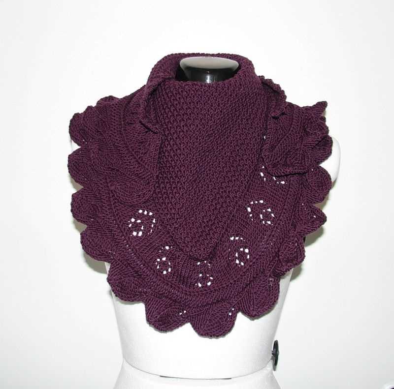 Neck shawl knitting pattern