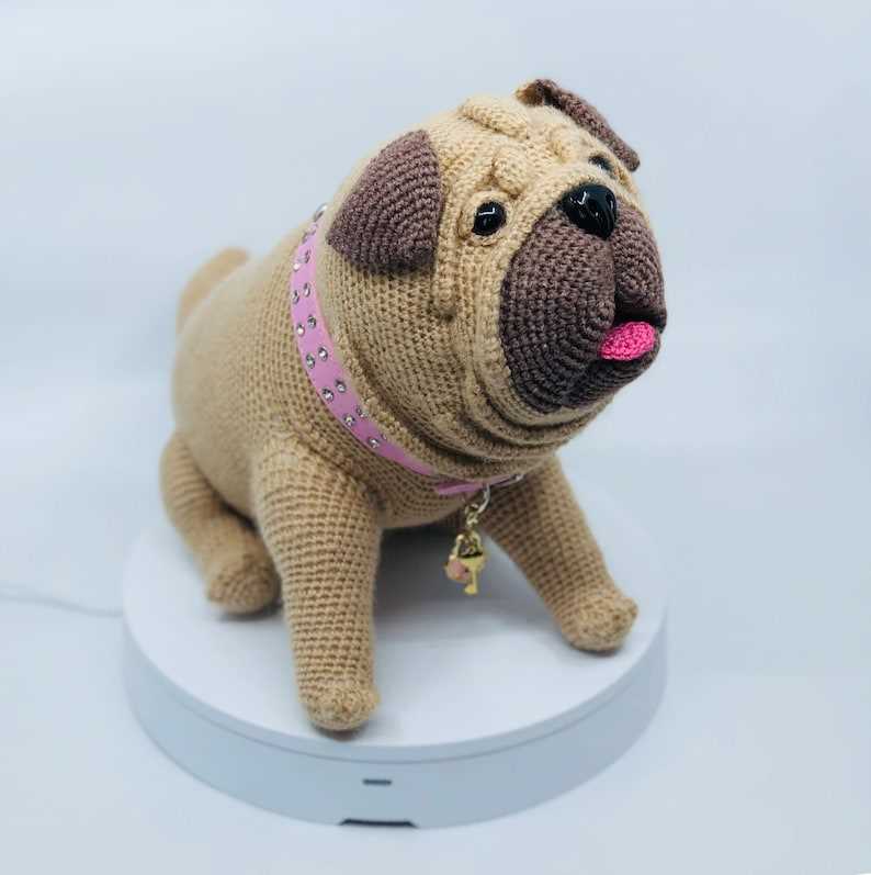 Pug dog knitting pattern