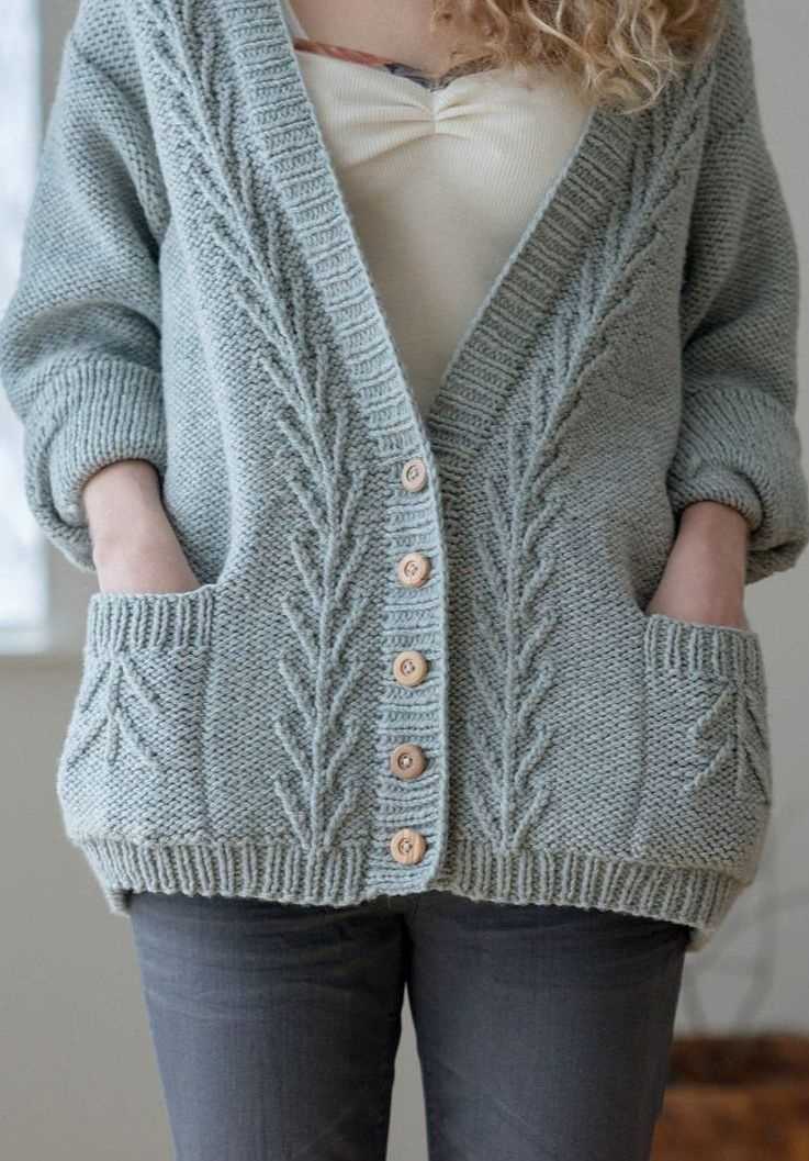 Knit cardigan sweater patterns free