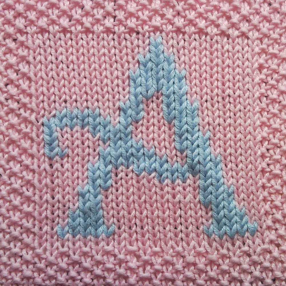 Knitted letter patterns