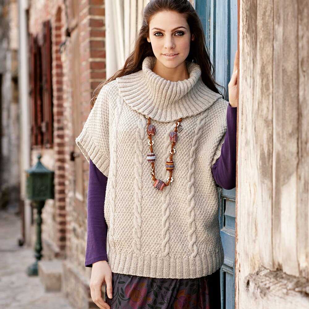 Turtleneck vest knitting pattern