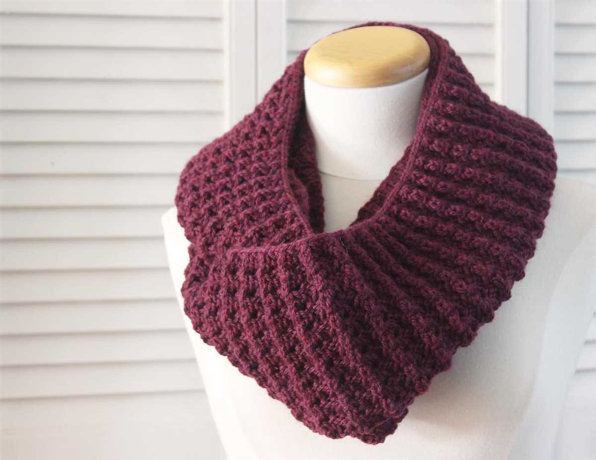 Cowl neck infinity scarf knitting pattern