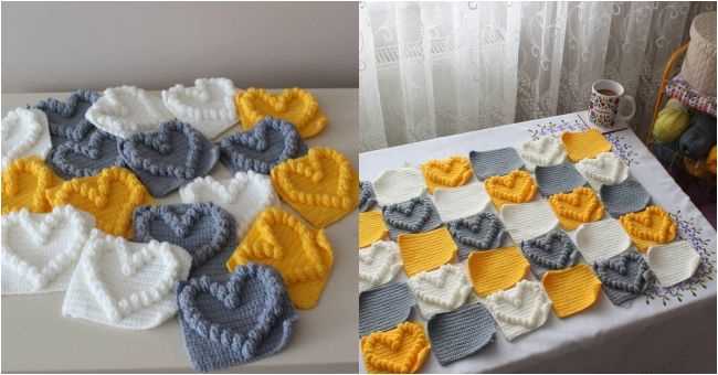 Popcorn blanket knitting pattern
