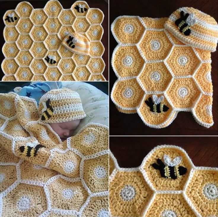 Honeycomb baby blanket knitting pattern