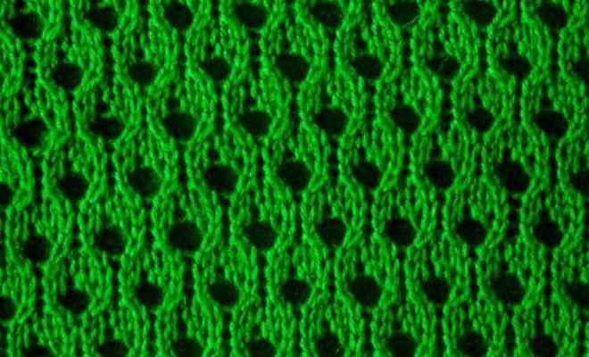 Eyelet knit stitch pattern