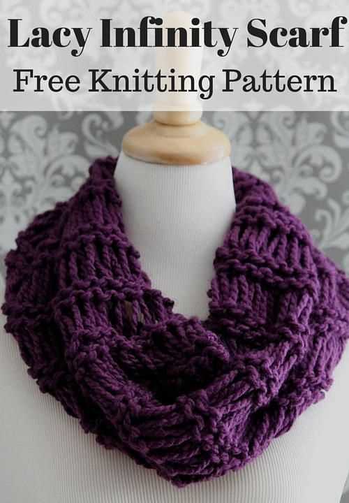 Rib knit infinity scarf pattern