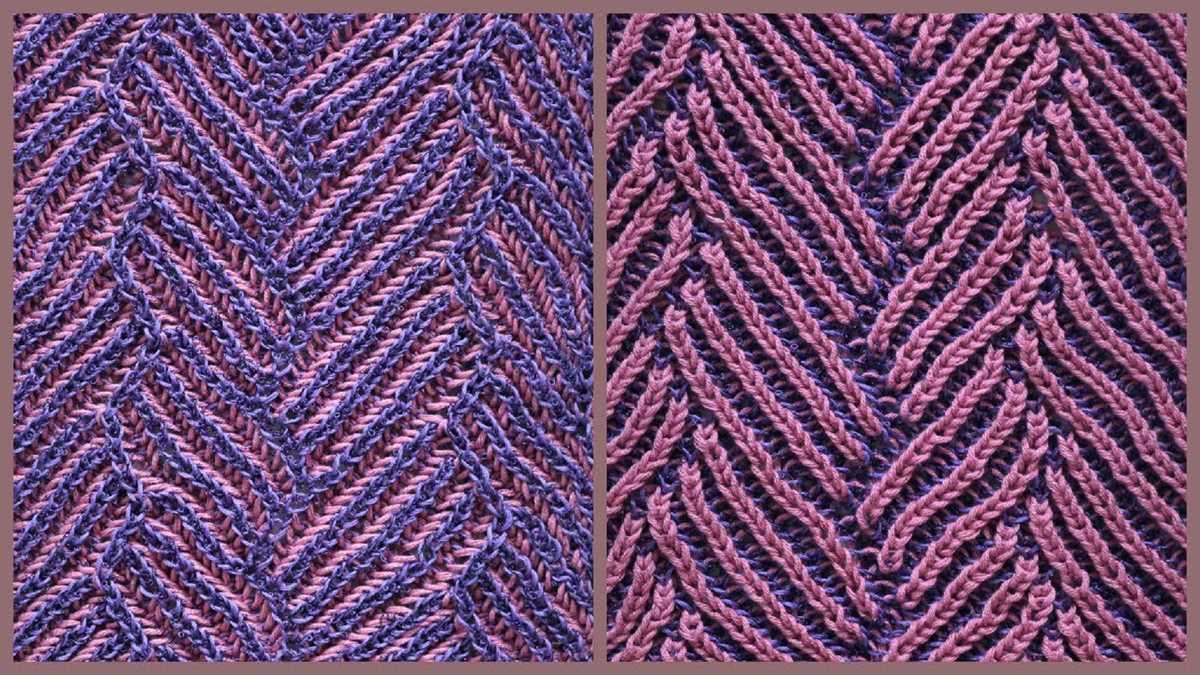 2 colour scarf knitting patterns
