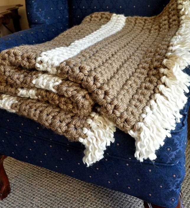 Super bulky yarn knit blanket pattern
