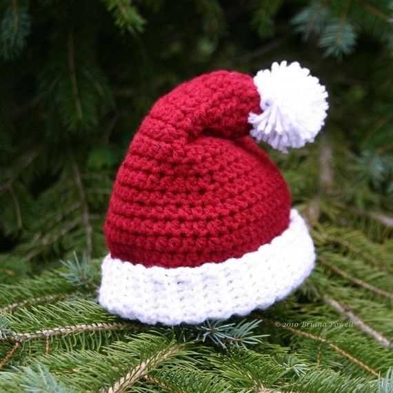 Santa hat knit pattern for infant