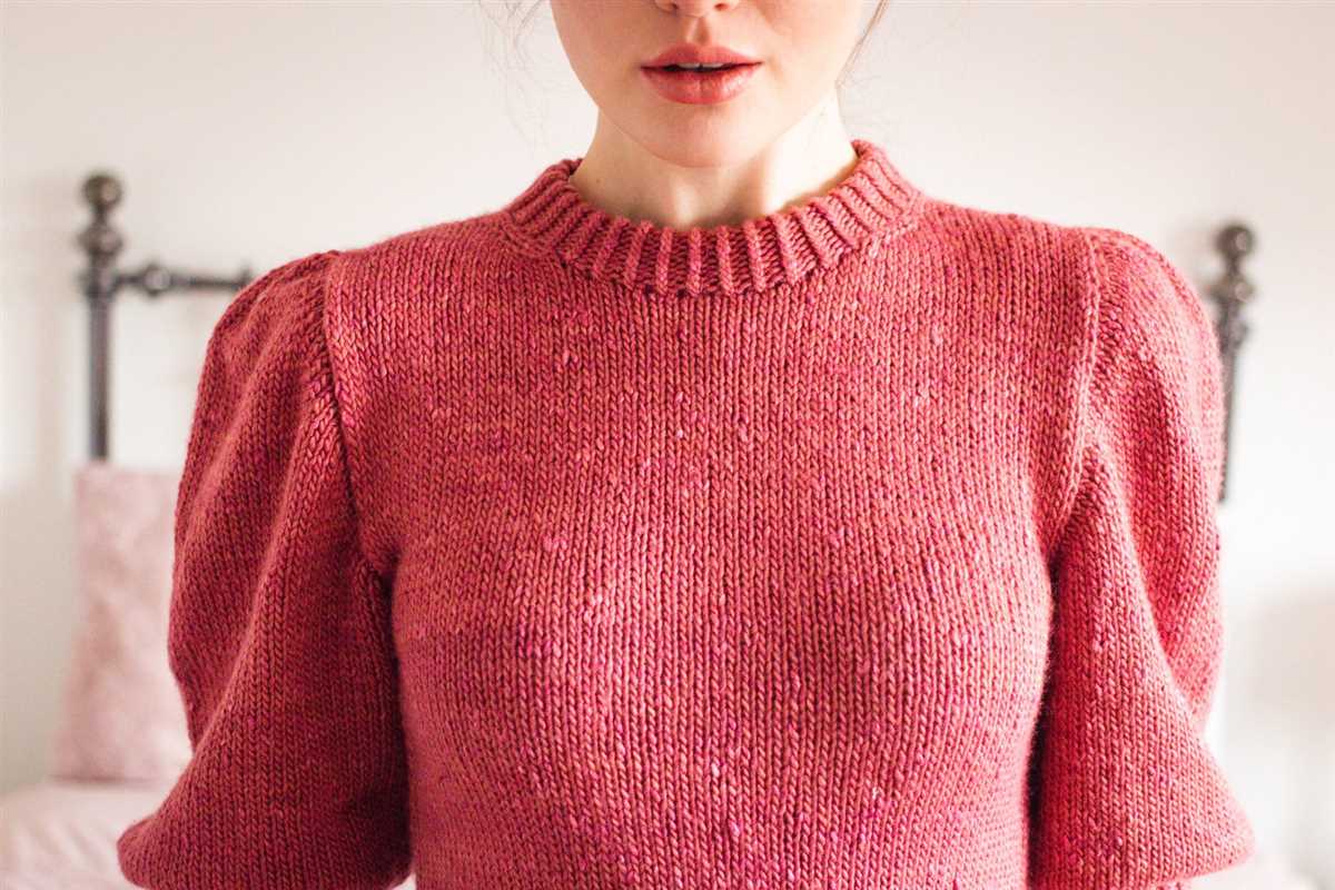 Puff sleeve knit pattern
