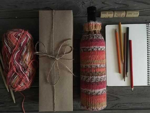 Knit wine bottle sweater pattern