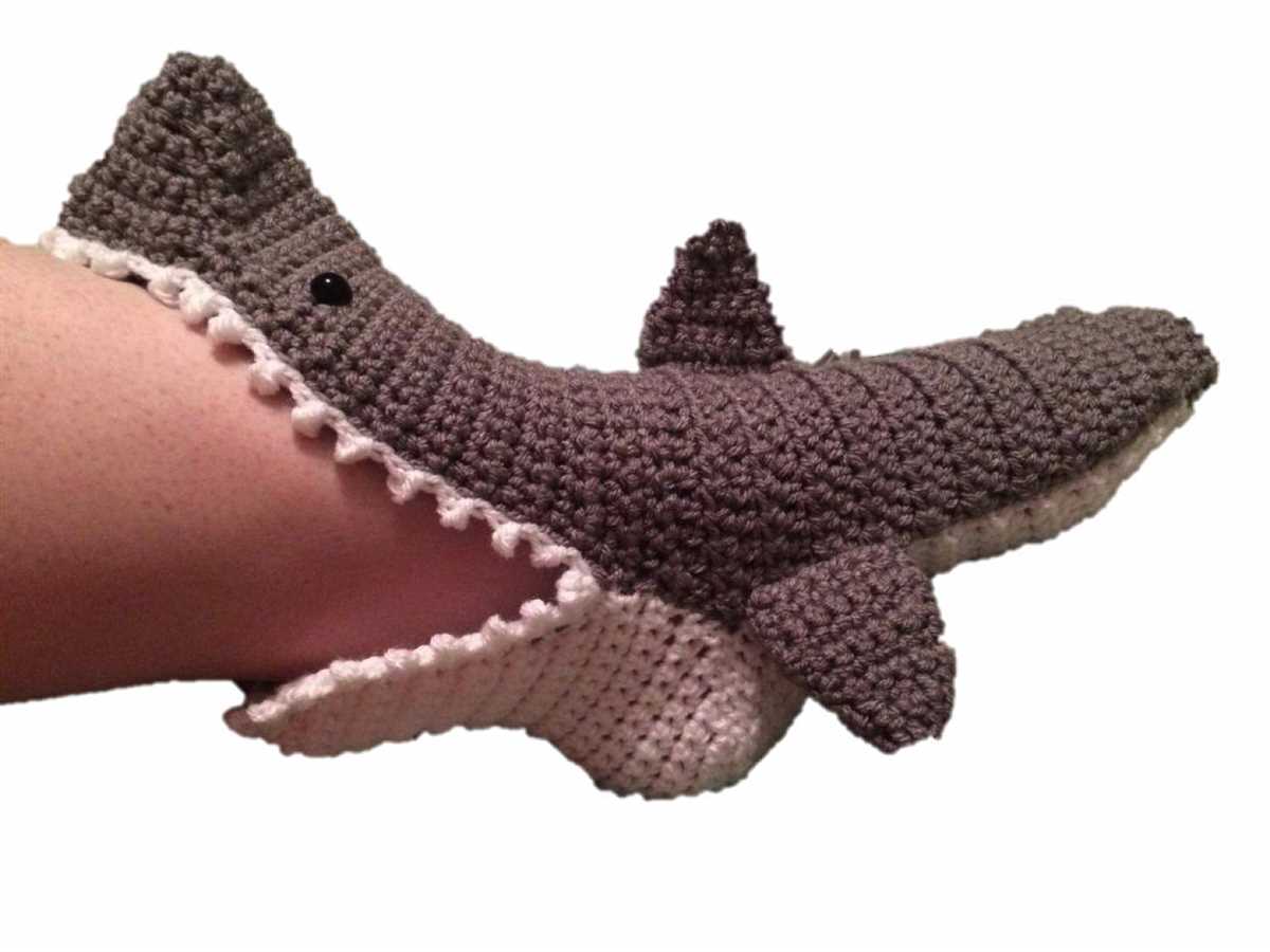 Free knitting pattern for shark slippers