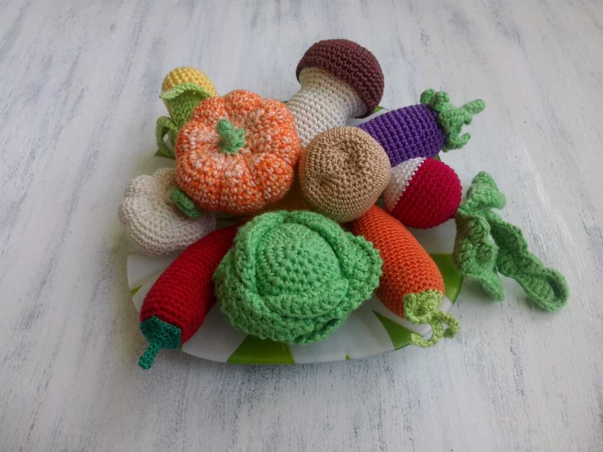 Knitted vegetables pattern free