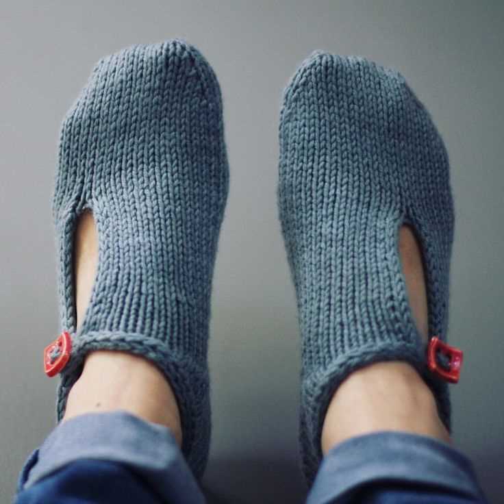 Bulky knit slippers pattern