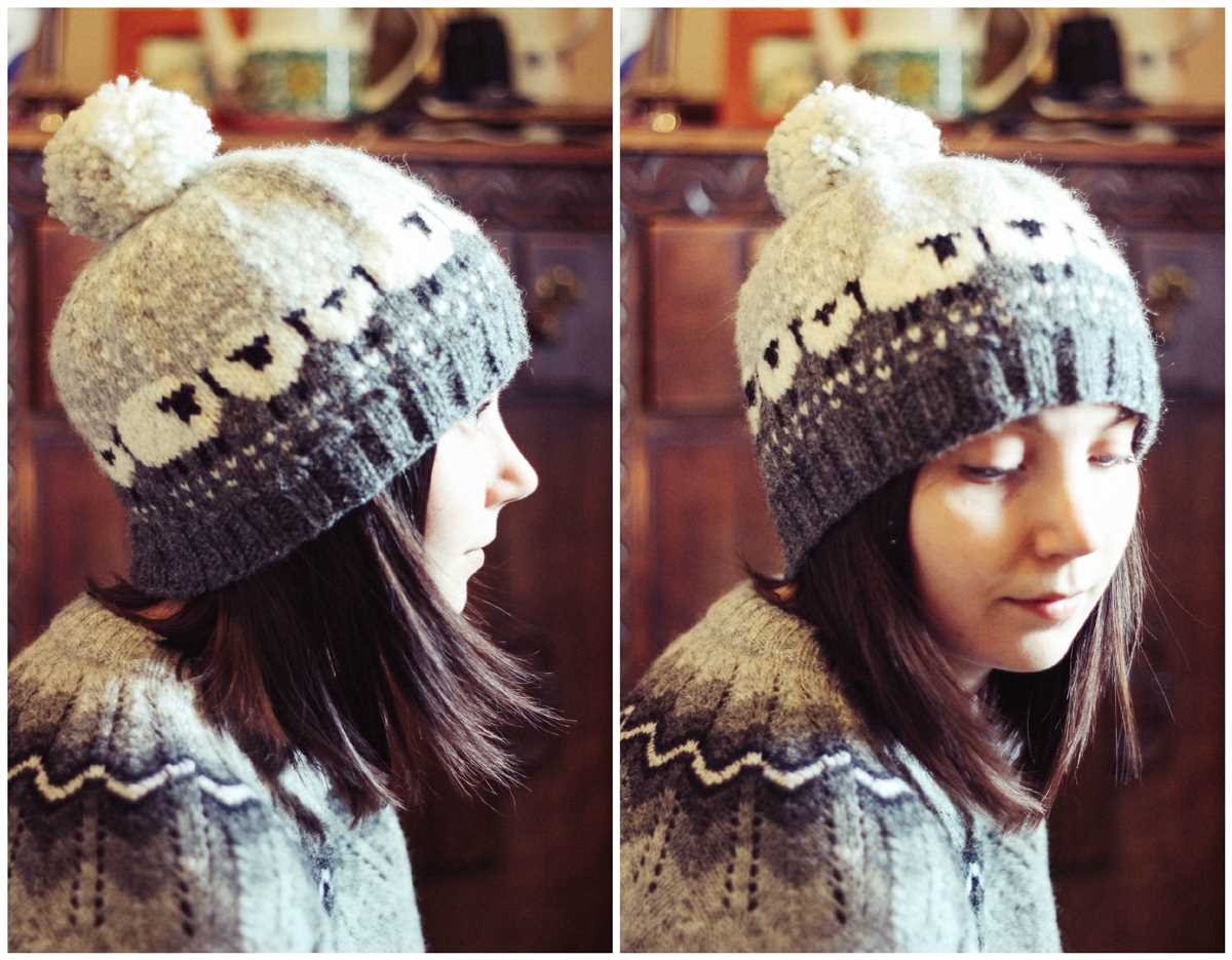 Sheep hat knitting pattern