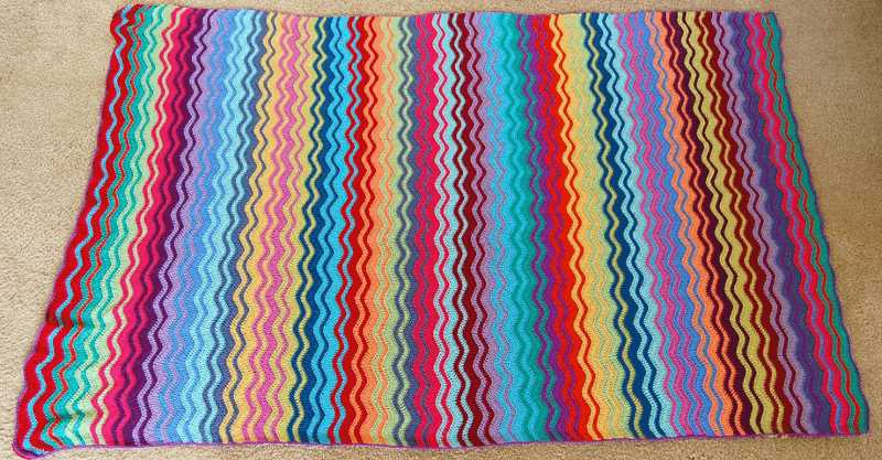 Temperature blanket pattern knit