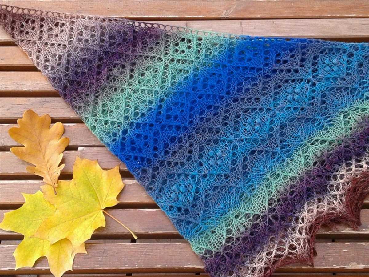 Evening shawl knitting pattern