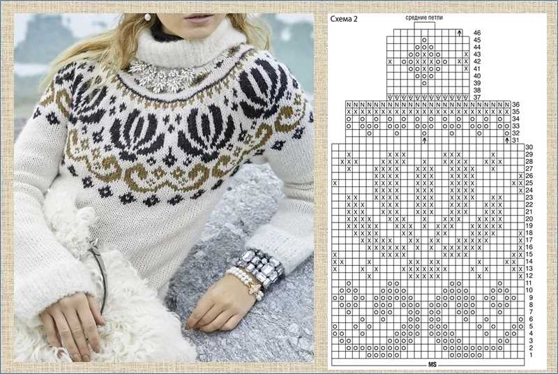 Jacquard knit animal pattern sweater