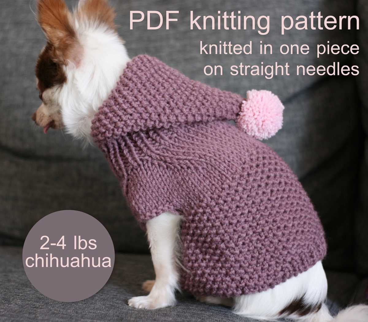 Extra small dog sweater knitting pattern free