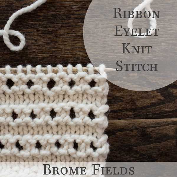 Eyelet knit stitch pattern